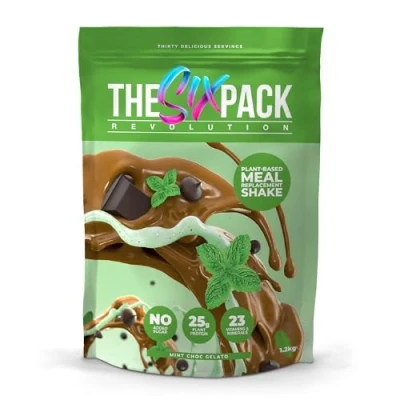 Image of The Six Pack Revolution Vegan Meal Replacement Shake, 25G Protein, 23 Vitamins + Minerals, Gluten Free, No Added Sugar, Mint Choc Gelato Flavour, 30 Servings