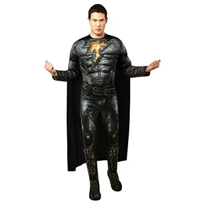 Image of Rubies Official 703051 Men&#039;s Black Adam Costume Deluxe