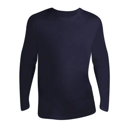 Image of SOLS Mens Monarch Long Sleeve T Shirt (Navy) Cotton Size Small