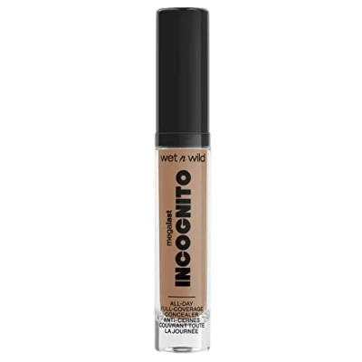 Image of wet n wild, Megalast Incognito Full Coverage Concealer, Seamless and Richly Pigmented, Buidable Medium to Coverage, Matte Finish, Nourishing Hydrating Formula, with Shea Butter, Light