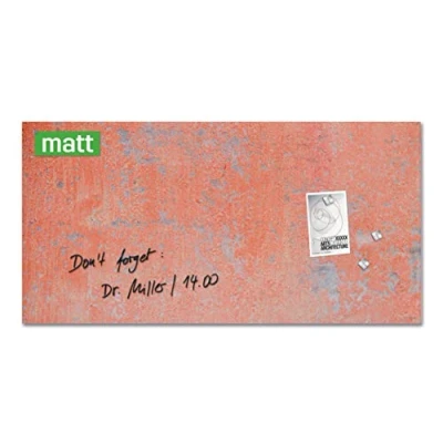 Image of SIGEL GL289 Premium Glass magnetic Board, matt surface, 91 x 46 cm, easy mounting, coral Artverum