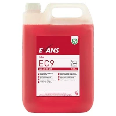 Image of Evans Ec9 Concentrated Fragranced Bactericidal Bathroom Washroom Disinfectant &amp; Cleaner 5Ltr