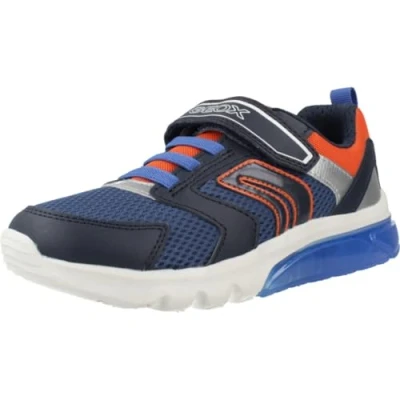 Image of Geox J CIBERDRON BOY C Sneaker, Navy/Orange, 5 UK Child