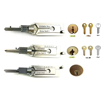 Image of SS001 SS002R and SS002 2 in 1 Decoder Pick Tools for S Groove Lock, Door Bedroom Lock