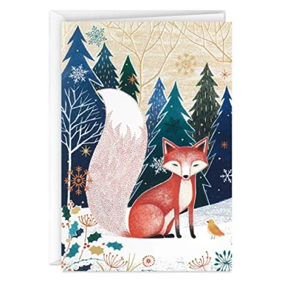 Image of Hallmark UNICEF Boxed Christmas Cards, Folk Art Fox (12 Cards and 13 Envelopes)