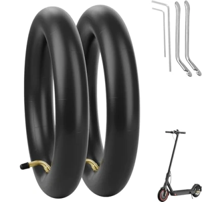 Image of OUXI 2 Inner Curved Valve Tires for Xiaomi M365 Scooter 8 1/2x2, 8.5 Butyl Rubber Double Thickness Front/Rear Wheel Replacement Air Chamber Electric