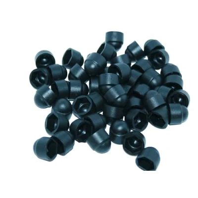 Image of M6 10mm 100 PCS Black Plastic Dome Hex Head Bolt Nut Protection Caps Cover Hexagon 01