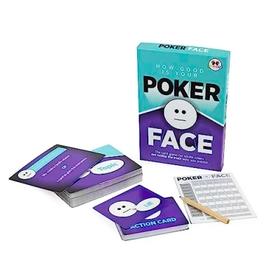 Image of Funtime Gifts Poker Face card game bluffing family teens