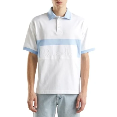 Image of United Colors of Benetton Men&#039;s Polo 3mcyu301u Shirt, White, S