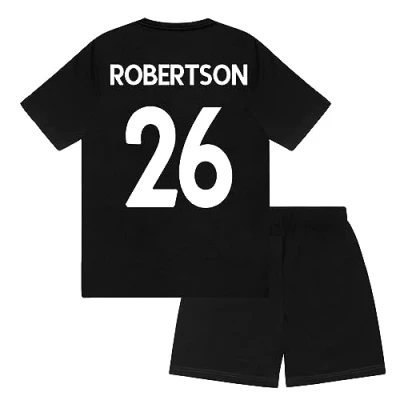 Image of Liverpool FC Boys Robertson 26 Sublimation Short Pyjamas Black 12 13 Years
