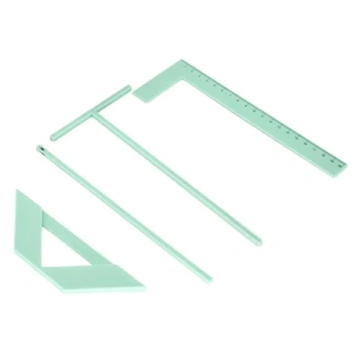 Image of Bookbinding Ruler Set Includes L T Spacing Guide Corner Cutting Square for Scrapbooking Album