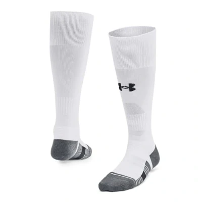 Image of Under Armour Unisex UA Magnetico 1pk OTC Socks White Grey Black 1 6
