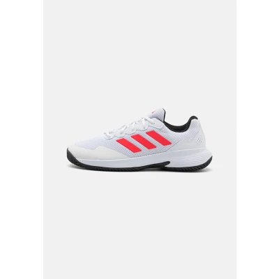 Image of adidas Performance Gamecourt 2 Clay court tennis shoes, Men&#039;s, Size: 7.5, Footwear white/lucid red/core black shoes