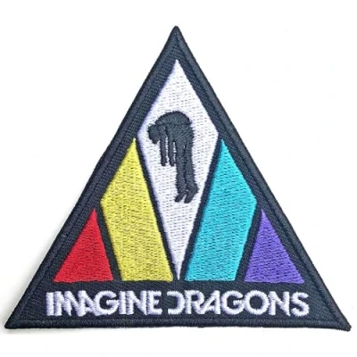 Image of Imagine Dragons Patch Triangle Band Logo Official Embroidered woven iron on One Size
