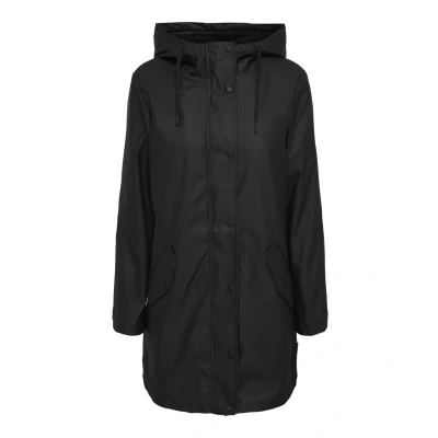 Image of ONLY Women&#039;s Onlsally OTW Noos Raincoat Rain Jacket, Black/Black Teddy, XL