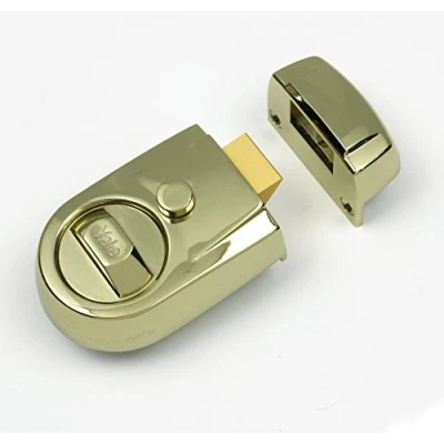 Image of Yale P Y3 BLX PB 60 Contemporary Nightlatch 60mm Brass Finish Standard Security