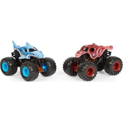 Image of Monster Jam 1:64 2 Pack (Color Change) Megalodon vs. Octon8er