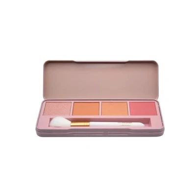 Image of bonvoyage Essentials Radiant, Blush Palette, Palette with 4 Matte and Pearly Colours a Face Brush, Professional Make up Kit, Makeup Kit for Women