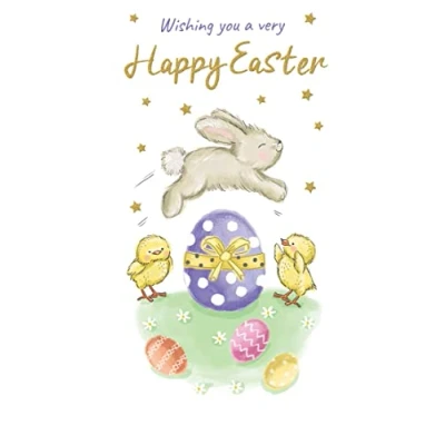 Image of Easter Card Money Wallets Bunny &amp; Eggs 95 x 195 mm Regal Publishing, C88345