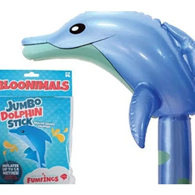Image of Keycraft Fumfings Novelty 1.4m Bloonimals Inflatable Dolphin Stick