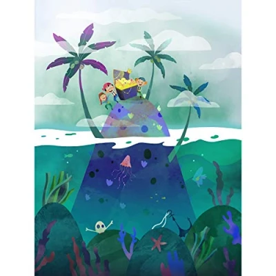 Image of Wee Blue Coo Pirates Treasure Large Art Print Poster Wall Decor 18x24 inch