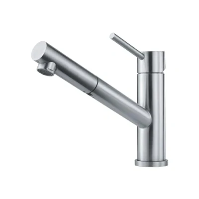 Image of Franke Kitchen Sink tap Made Pull Out spout Orbit Stainless Steel 115.0569.461, Grey