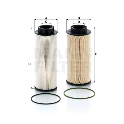 Image of 1736251, 2022753, 2022754, 2253954 Fuel Filter MANN PU 10 016 2 z Insert with seal