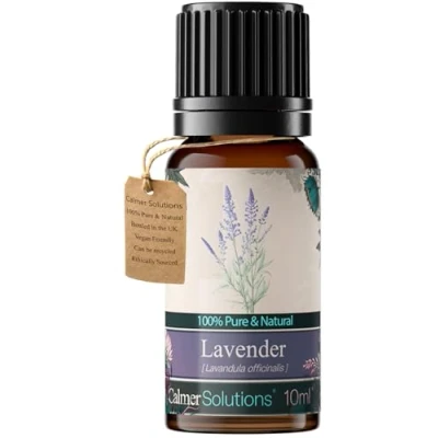 Image of Calmer Solutions Lavender Essential Oil 10ml Versatility, Headache, Sleep, Stress Pure 100% UK Sourced Natural Oils Professional or Home use Diffusers, Humidifiers, Candles &amp; More