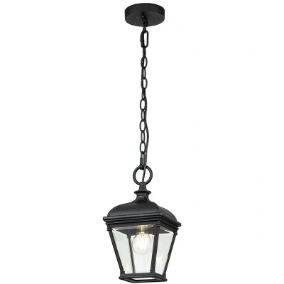 Image of Bayview Outdoor Pendant Ceiling Light Black, IP44