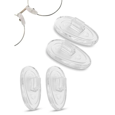 Image of Premium Grade Soft Silicone Nose Pads Tear Drop A Shaped Push Click or Screw In 4 Different Sizes, 11mm, 13mm 15mm, 17mm Quantity for Sunglasses Eyeglasses by Sports World Vision