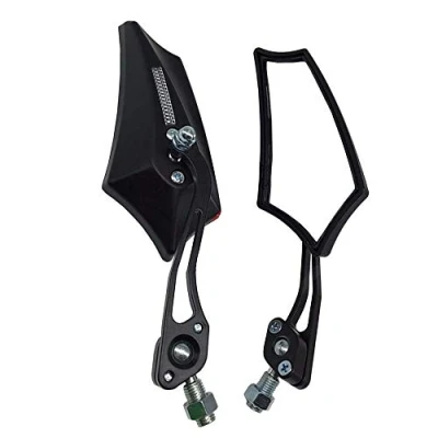 Image of Mintice Black Universal Motorcycle Motorbike Bike 8 / 10mm Rear View Side Mirror Scooter