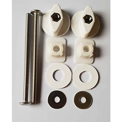 Image of Toilet Seat Replacement Back Nuts Bottom Fixing Bolt, Screw Washers Kit By AAN®