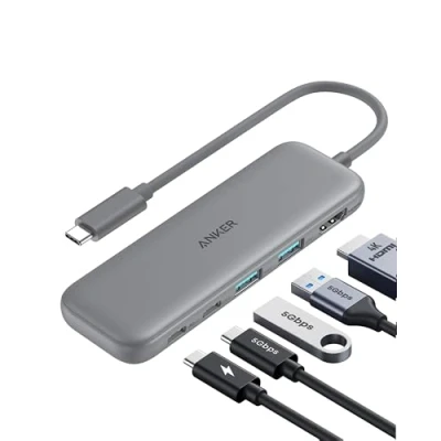 Image of Anker USB C Hub, 332 Hub (5 in 1) with 4K HDMI Display, 5Gbps Data Port and 2 A Ports for MacBook Pro, Air, Dell XPS, Lenovo Thinkpad, HP Laptops More (Green)