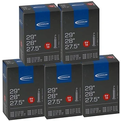 Image of Schwalbe 46471_SET5 Sv19 Bicycle Inner Tube, Black, 28&quot;
