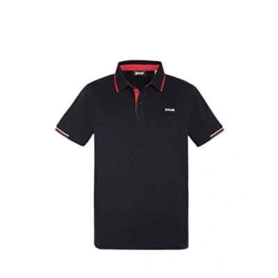 Image of Schott NYC Men&#039;s PSDEVON Polo Shirt, Black, XXL