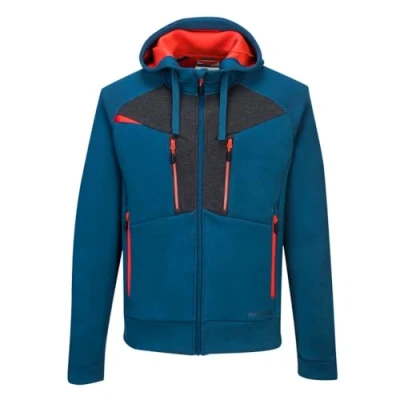 Image of Portwest DX4 Zipped Hoodie , Size: L, Colour: Metro Blue, DX472MBRL