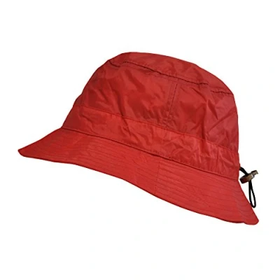 Image of Toutacoo, Adjustable Bucket Rain Hat Nylon Look (02 Red/M/L)