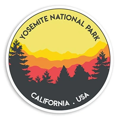Image of 2 x 10cm Yosemite National Park Vinyl Stickers USA Sticker Luggage #20196 (10cm Wide)