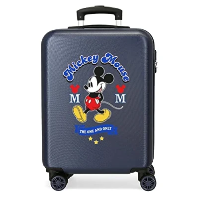 Image of Disney Have a good day Mickey Blue Cabin Suitcase 37 x 55 20 cm Rigid ABS Combination Lock 34 Litre 2.6 kg 4 Double Wheels Hand Luggage