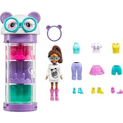 Image of Polly Pocket Panda Teddy Carousel Style Rotating Cabinet Set, HKW05, Multi