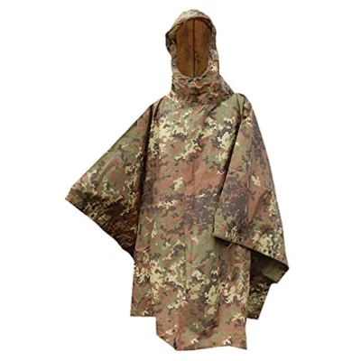 Image of Mil Tec Men&#039;s Us Poncho Vegetato Woodland 210 x 150 cm
