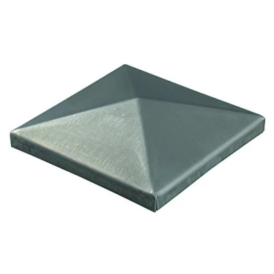 Image of Gah Alberts 418052 Weld On Post Cap for Square Metal Posts Untreated Steel 150 x mm/Pack of 2)