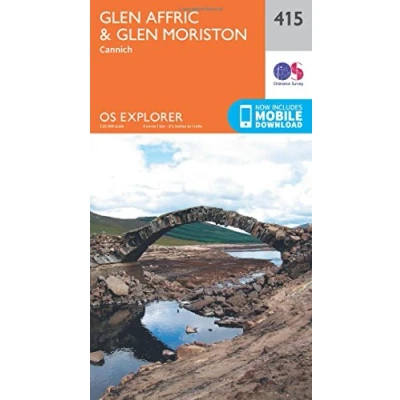 Image of Explorer 415 Glen Affric &amp; Moriston Map With Digital Version