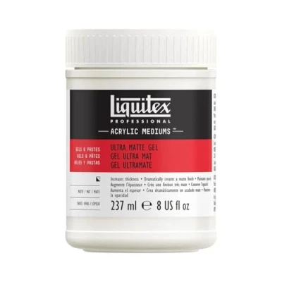 Image of Liquitex Professional Acrylic Medium for Paint, Ultra Matte Gel, 237 ml , White