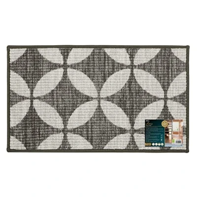 Image of JVL Fiora Machine Washable Door Mat, 44 x 75 cm, Pewter, One Size