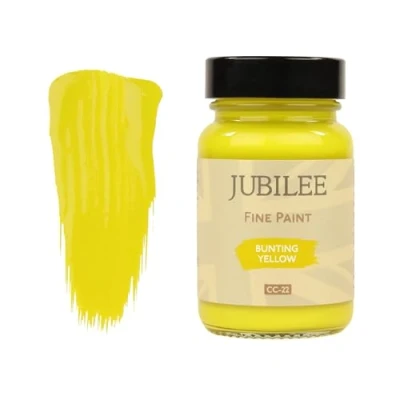 Image of Guild Lane Jubilee Fine Paint Bunting Yellow Furniture, Metal, Fabric, Glass &amp; More Indoor Outdoors Water Based Acrylic 60ml Jar