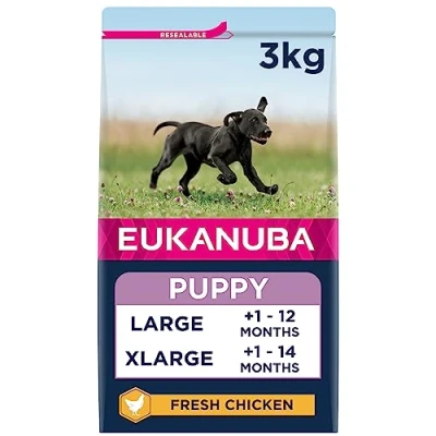 Image of Eukanuba Complete Dry Dog Food for Puppy Large and Giant Breeds with Fresh Chicken 3 kg