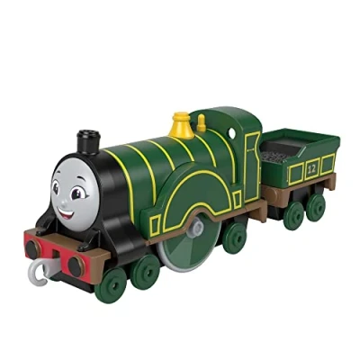 Image of Thomas &amp; Friends Emily Engine, toy train, die cast metal push along for preschool kids ages 3 years and up, HHN53