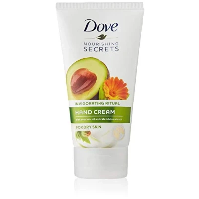 Image of Dove Moisturizing Hand Cream with 100% Natural Avocado Oil and Calendula Extract for Normal to Dry Skin, Pack of 6 x 75ml