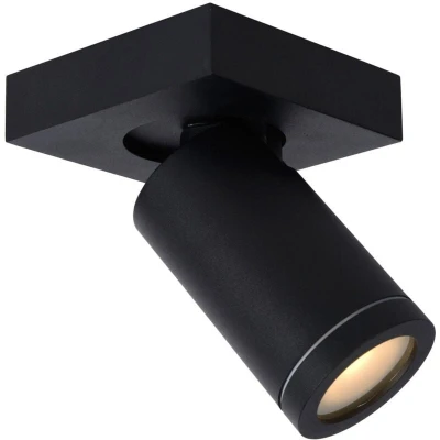 Image of Taylor Modern Ceiling Spotlight Bathroom LED Dim to warm GU10 1x5W 2200K/3000K IP44 Black
